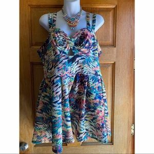 Material Girl Mini Flare Dress